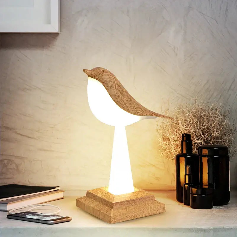 GobekUsa Bird Table Lamp Desk Light Touch Aromatherapy Night Light, photo 2 of 11