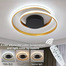 GobekUsa Dimmable LED Chandelier Light Remote Ceiling Lamp Gold White Black Fixture