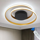 GobekUsa Dimmable LED Chandelier Light Remote Ceiling Lamp Gold White Black Fixture