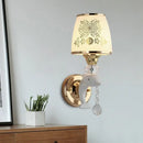 GobekUsa Modern Trapezoid Opal Glass Shade Wall Sconce - Gold Finish 1/2-Light Wall Mount Lamp Fixture