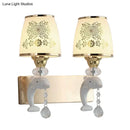 GobekUsa Modern Trapezoid Opal Glass Shade Wall Sconce - Gold Finish 1/2-Light Wall Mount Lamp Fixture
