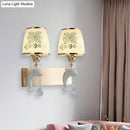GobekUsa Modern Trapezoid Opal Glass Shade Wall Sconce - Gold Finish 1/2-Light Wall Mount Lamp Fixture