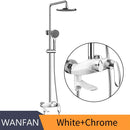 GobekUsa Black Brass Wall Mounted Bathtub Faucet Set - Rain Shower Head, Handheld, Square