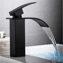 GobekUsa Gold White Waterfall Brass Bathroom Basin Faucet Mixer Tap Hot Cold Sink