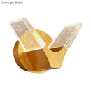 GobekUsa Modern Crystal LED Gold Wings Wall Light Fixture for Bedroom - Sleek Wall Mounted Lighting
