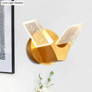 GobekUsa Modern Crystal LED Gold Wings Wall Light Fixture for Bedroom - Sleek Wall Mounted Lighting