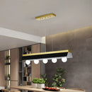 GobekUsa Modern Wood Island Billiard Light with Black/White Shade - 3 or 5 Lights for Restaurant