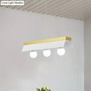 GobekUsa Modern Wood Island Billiard Light with Black/White Shade - 3 or 5 Lights for Restaurant