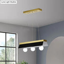 GobekUsa Modern Wood Island Billiard Light with Black/White Shade - 3 or 5 Lights for Restaurant