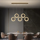 GobekUsa Crystal LED Chandelier: Modern Gold Kitchen Lighting, Simple Elegant Design.