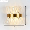 GobekUsa Modern Gold X-Shaped Wall Sconce with K9 Crystal - Bedroom Wall Mount Lamp