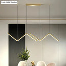 GobekUsa Minimalist Z-Shaped Island Pendant LED Light Fixture for Dining Room