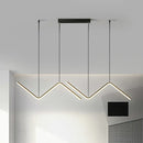 GobekUsa Minimalist Z-Shaped Island Pendant LED Light Fixture for Dining Room