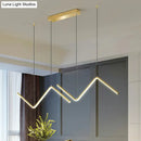 GobekUsa Minimalist Z-Shaped Island Pendant LED Light Fixture for Dining Room