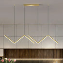 GobekUsa Minimalist Z-Shaped Island Pendant LED Light Fixture for Dining Room