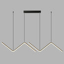 GobekUsa Contemporary Zigzag Pendant LED Light Fixture with Metal Suspension