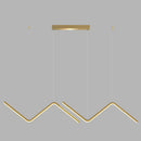 GobekUsa Contemporary Zigzag Pendant LED Light Fixture with Metal Suspension