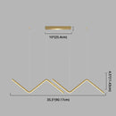 GobekUsa Contemporary Zigzag Pendant LED Light Fixture with Metal Suspension