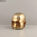 GobekUsa Abstract Resin Sculpture Ornament | Modern Golden Character Desk Decoration