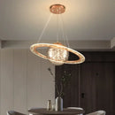GobekUsa Golden Acrylic LED Chandelier for Luxury Interior Lighting
