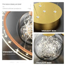 GobekUsa Golden Acrylic LED Chandelier for Luxury Interior Lighting