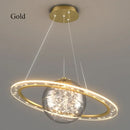 GobekUsa Golden Acrylic LED Chandelier for Luxury Interior Lighting