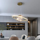 GobekUsa Golden Acrylic LED Chandelier for Luxury Interior Lighting