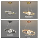 GobekUsa Golden Acrylic LED Chandelier for Luxury Interior Lighting