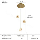 GobekUsa Golden Acrylic LED Chandeliers for Living Room, Large & Creative Design Villa Lighting