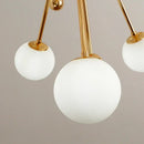GobekUsa Golden Acrylic Molecule Chandelier: Modern Lighting for Kitchen, Restaurant, or Home