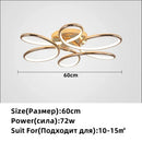 GobekUsa Golden Aluminum Ceiling Lights for Living Bedroom Kitchen Children's Room