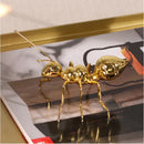 GobekUsa Golden Ant Metal Sculpture Figurine Home Decor Insect Ornament