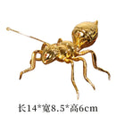 GobekUsa Golden Ant Metal Sculpture Figurine Home Decor Insect Ornament