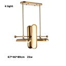 GobekUsa Golden Art Deco Iron Glass Chandelier Lighting for Dinning Room
