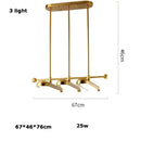 GobekUsa Golden Art Deco Iron Glass Chandelier Lighting for Dinning Room