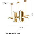 GobekUsa Golden Art Deco Iron Glass Chandelier Lighting for Dinning Room