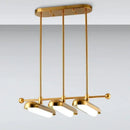 GobekUsa Golden Art Deco Iron Glass Chandelier Lighting for Dinning Room