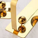 GobekUsa Golden Ball Cube Stainless Steel Sculpture - Home Decor Ornament