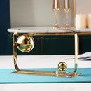 GobekUsa Golden Ball Cube Stainless Steel Sculpture - Home Decor Ornament
