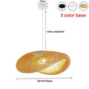 GobekUsa Bamboo Wave Shade Pendant Lamp for Indoor Lighting