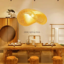 GobekUsa Bamboo Wave Shade Pendant Lamp for Indoor Lighting