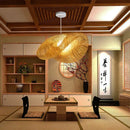 GobekUsa Bamboo Woven Chandelier Tea Room LED Lighting