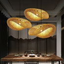 GobekUsa Bamboo Woven Chandelier Tea Room LED Lighting