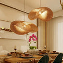 GobekUsa Bamboo Woven Chandelier Tea Room LED Lighting