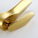 GobekUsa Golden Bathroom Faucet Single Handle Sink Mixer Tap Deck Mounted Basin Tapware