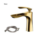 GobekUsa Golden Bathroom Faucet Single Handle Sink Mixer Tap Deck Mounted Basin Tapware