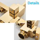 GobekUsa Golden Bathtub Shower Faucet Floor Mounted Waterfall Mixer Tap