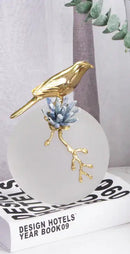 GobekUsa Golden Bird Brass Sculpture Modern Home Decor Artwork Statue