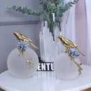 GobekUsa Golden Bird Brass Sculpture Modern Home Decor Artwork Statue