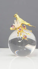GobekUsa Golden Bird Brass Sculpture Modern Home Decor Artwork Statue